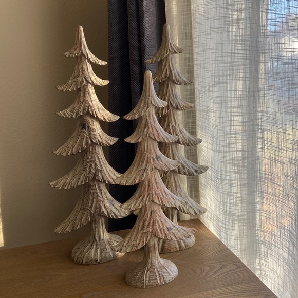Hobby Lobby Other - Set of three acrylic carved pine trees.